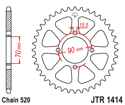 JT SPROCKETS JTR1414.43 (530243jt)